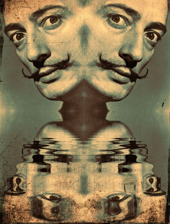 Photographie intitulée "D ali reflet" par Gaudi .C, Œuvre d'art originale, Photographie manipulée