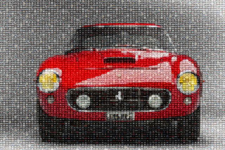 Digitale Kunst getiteld "FERRARI rosso" door Gaudi .C, Origineel Kunstwerk, 2D Digital Work