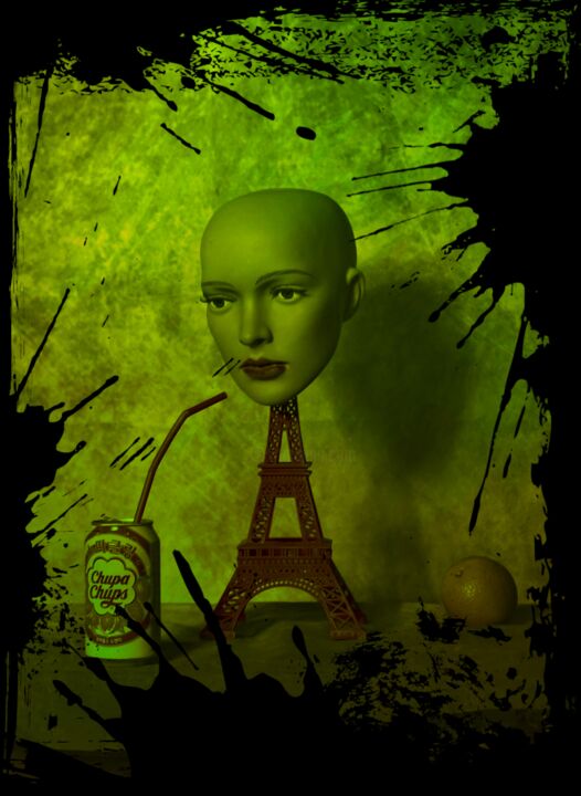 Photographie intitulée "Paris s'enivrer" par Gaudi .C, Œuvre d'art originale, Photographie manipulée