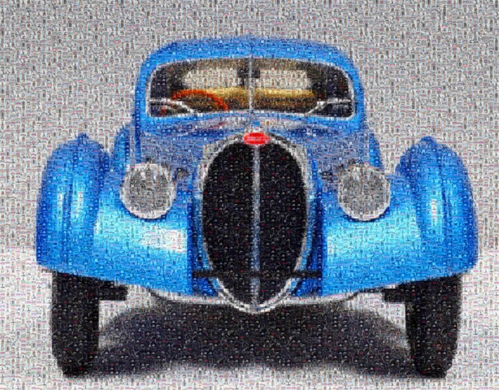 Arts numériques intitulée "Bugatti type 57 sc…" par Gaudi .C, Œuvre d'art originale, Travail numérique 2D