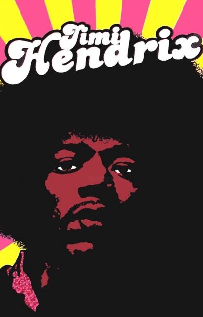 Peinture intitulée "Hendrix" par B. Cladères, Œuvre d'art originale, Huile