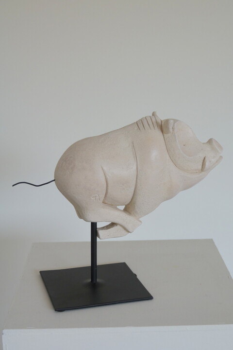 Sculptuur getiteld "Sprint" door Claire Assemat, Origineel Kunstwerk, Terra cotta