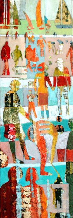 Peinture intitulée "Escapade" par Claire Biette, Œuvre d'art originale, Acrylique Monté sur Châssis en bois