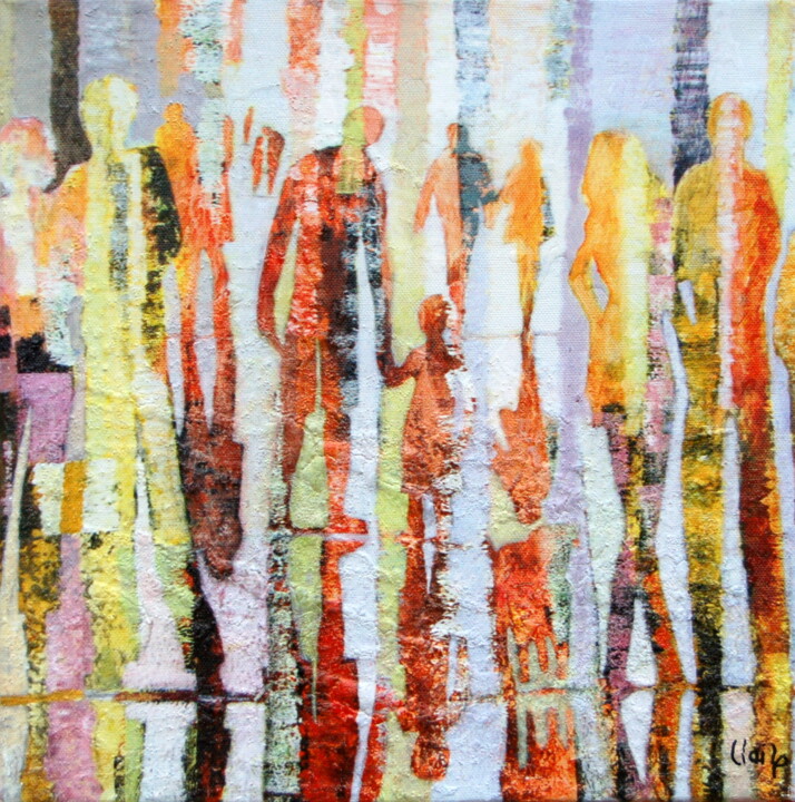 Картина под названием "chemin de confiance" - Claire Biette, Подлинное произведение искусства, Чернила Установлен на Деревян…