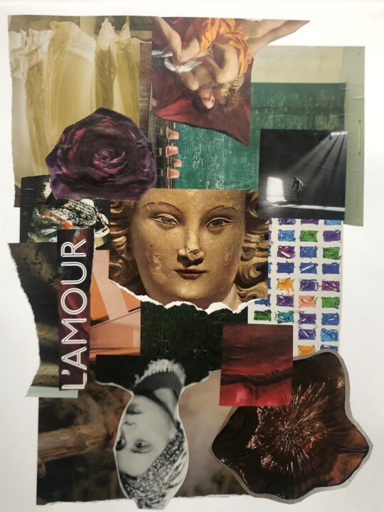 Collages titled "L'Amour" by Claire Gary Dalle, Original Artwork, Collages