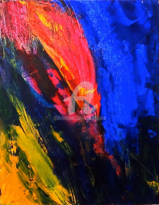 Painting titled "Quadriptyque n°1" by Claire-Marie Magen, Original Artwork, Oil