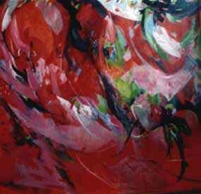 Peinture intitulée "Le rouge est mis" par Claire Merigeau, Œuvre d'art originale