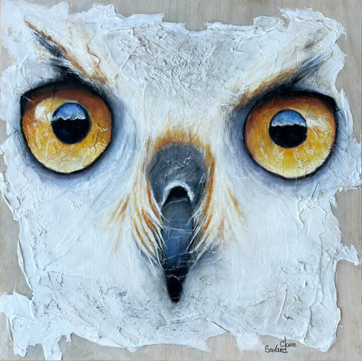 Painting titled "Tibou" by Claire Savard, Original Artwork, Pastel Mounted on Wood Panel