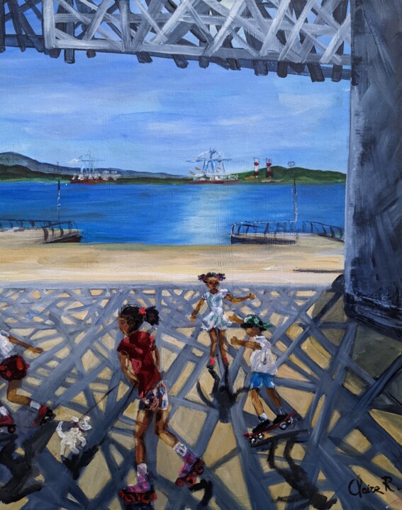 Peinture intitulée "Jeux au mémorial ac…" par Claire Richelme, Œuvre d'art originale, Acrylique