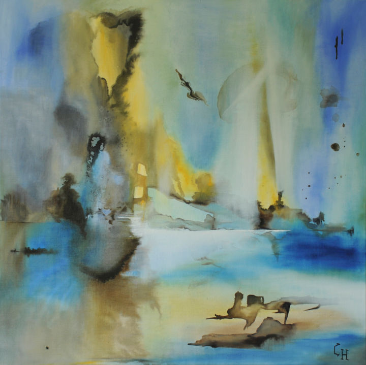Pittura intitolato "TRAVERSEE" da Claire Hamant, Opera d'arte originale, Olio