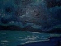Painting titled "La nuit bleu" by Claire Lien, Original Artwork