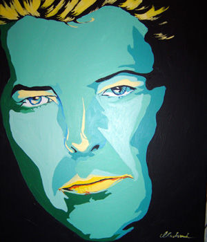 Peinture intitulée "dbowie" par Claire Rambaud, Œuvre d'art originale,