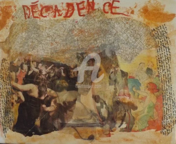 Картина под названием "decadence" - Clairette Gras, Подлинное произведение искусства, Акрил