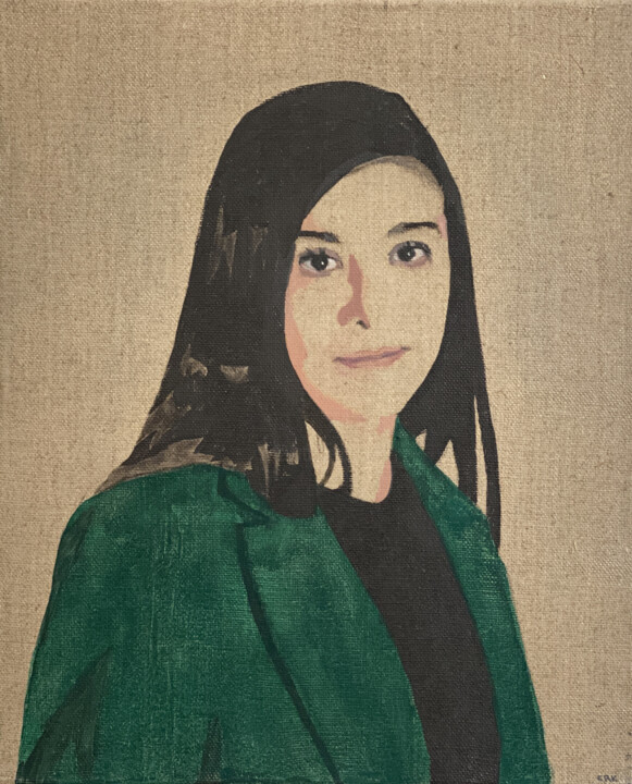Peinture intitulée "Portrait de Vanessa" par Clara Ramirez Katz, Œuvre d'art originale, Huile Monté sur Châssis en bois