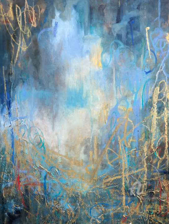 Картина под названием "Symphony 1" - Clare Schouten, Подлинное произведение искусства, Масло