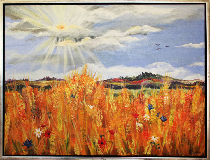 Painting titled "Summertime" by Clark'S Art, Original Art, Oil