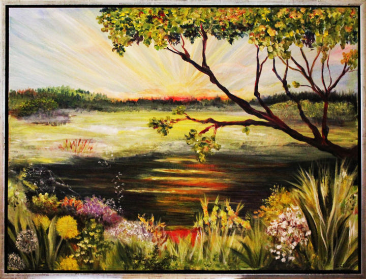 Painting titled "Early morning" by Clark'S Art, Original Art, Oil