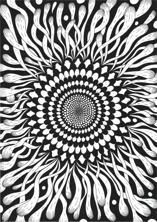 「Psychedelic」というタイトルの描画 Clartによって, オリジナルのアートワーク, マーカー