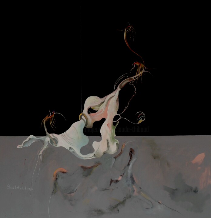 Peinture intitulée "FLEUR LUMIÈRE/FLOWE…" par Claude André Thibaud, Œuvre d'art originale, Acrylique Monté sur Châssis en bo…