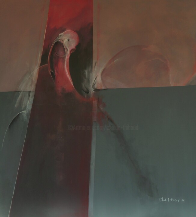 Pintura titulada "DOULEUR/PAIN" por Claude André Thibaud, Obra de arte original, Acrílico Montado en Bastidor de camilla de…