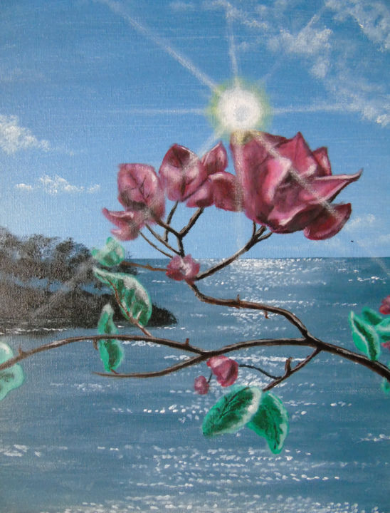 Peinture intitulée "Rayon de Soleil" par Claude Blaesius, Œuvre d'art originale, Acrylique