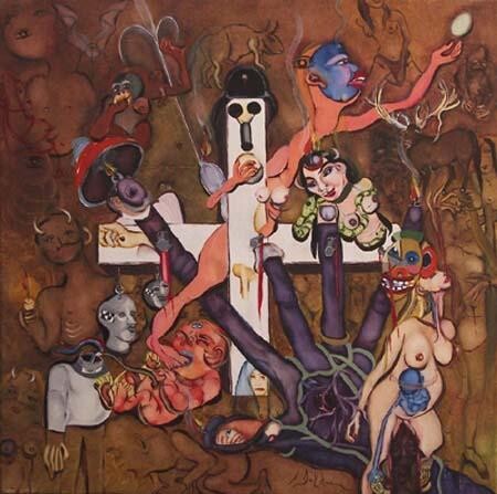 Malerei mit dem Titel "ACCROCHAGES (STIGMA…" von Claude Bolduc, Original-Kunstwerk, Öl