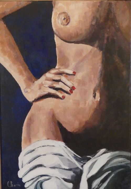 Peinture intitulée "sa hanche (2)" par Claude Bonnin, Œuvre d'art originale, Acrylique