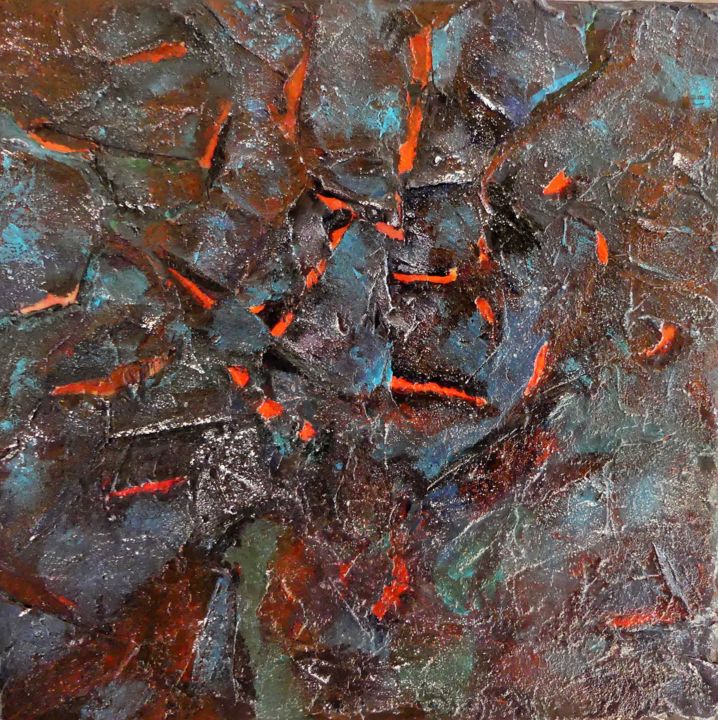Картина под названием "Magma" - Claude Bonnin, Подлинное произведение искусства, Акрил