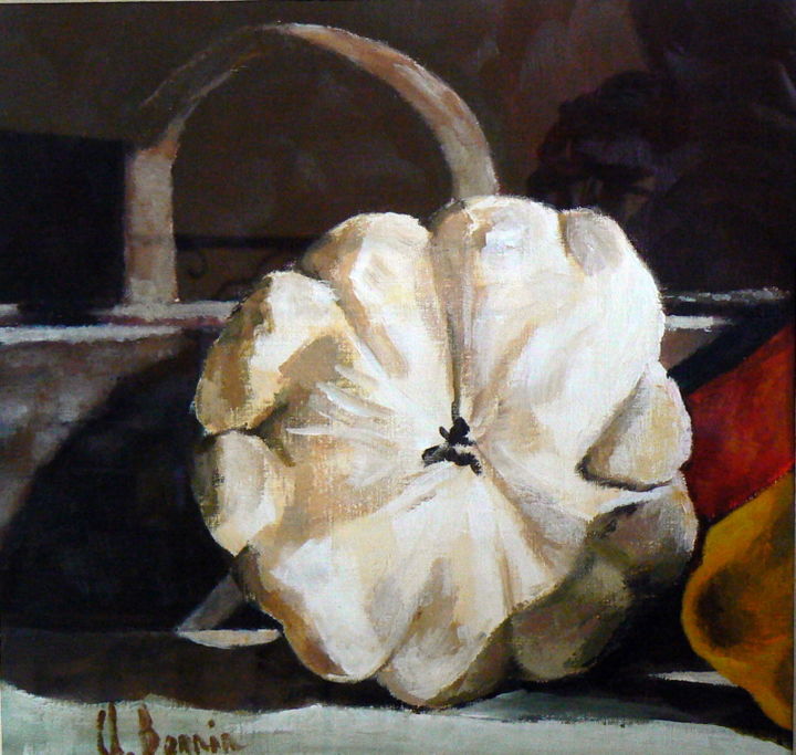 Картина под названием "Patisson blanc" - Claude Bonnin, Подлинное произведение искусства