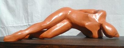 Escultura intitulada "danseuse couchée" por Claude Boutin, Obras de arte originais