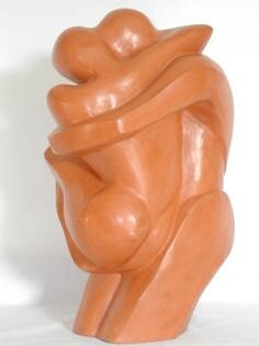 Scultura intitolato "L'affection" da Claude Boutin, Opera d'arte originale