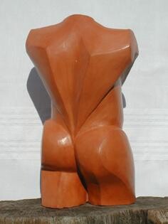 Sculpture titled "Buste Homme" by Claude Boutin, Original Artwork, Ceramics