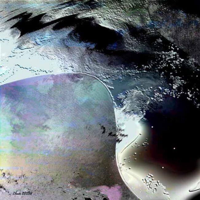 Digital Arts titled "Glaciation" by Claude Cossu, Original Artwork, Digital Painting