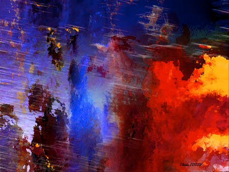 Arte digitale intitolato "Coup de vent" da Claude Cossu, Opera d'arte originale, Pittura digitale