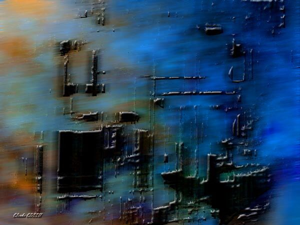 Arte digitale intitolato "Autant en emporte l…" da Claude Cossu, Opera d'arte originale, Pittura digitale