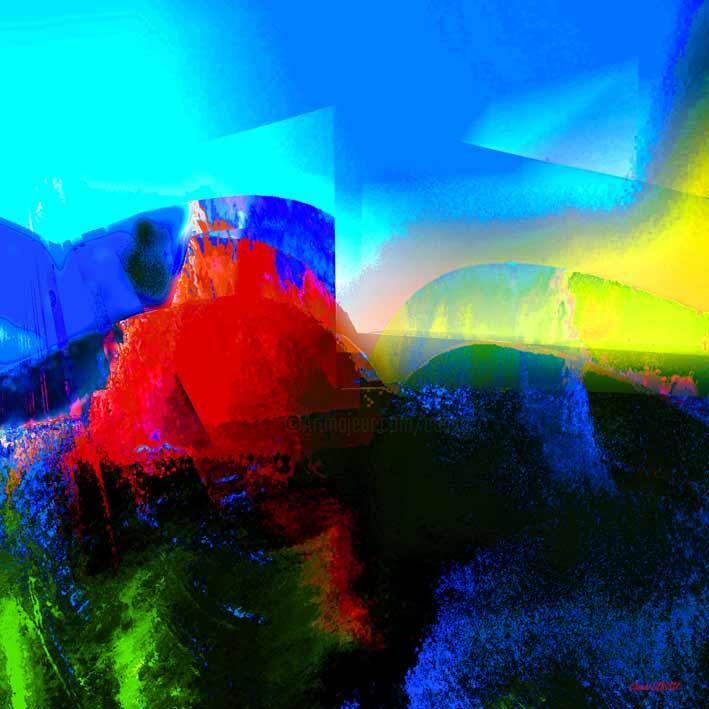 Arte digitale intitolato "Strabisme profond" da Claude Cossu, Opera d'arte originale, Pittura digitale