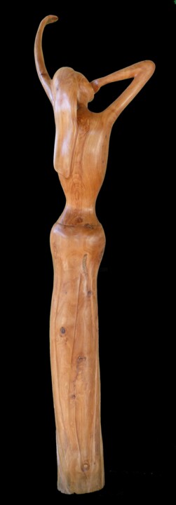 Скульптура под названием "Ivresse" - Claude David, Подлинное произведение искусства, Дерево