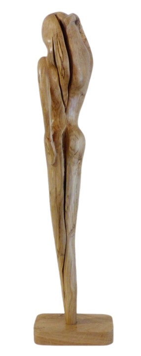 Scultura intitolato "Charme" da Claude David, Opera d'arte originale, Legno