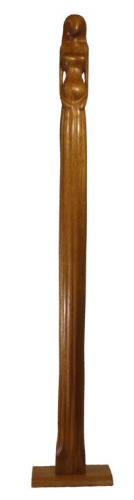 Sculpture intitulée "Passionnément" par Claude David, Œuvre d'art originale, Bois