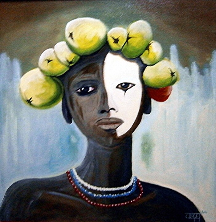 Peinture intitulée "L'androgyne" par Claude Degret, Œuvre d'art originale, Acrylique