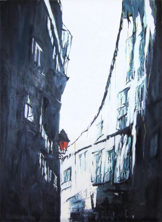 Peinture intitulée "Rue Ratte" par Emma, Œuvre d'art originale