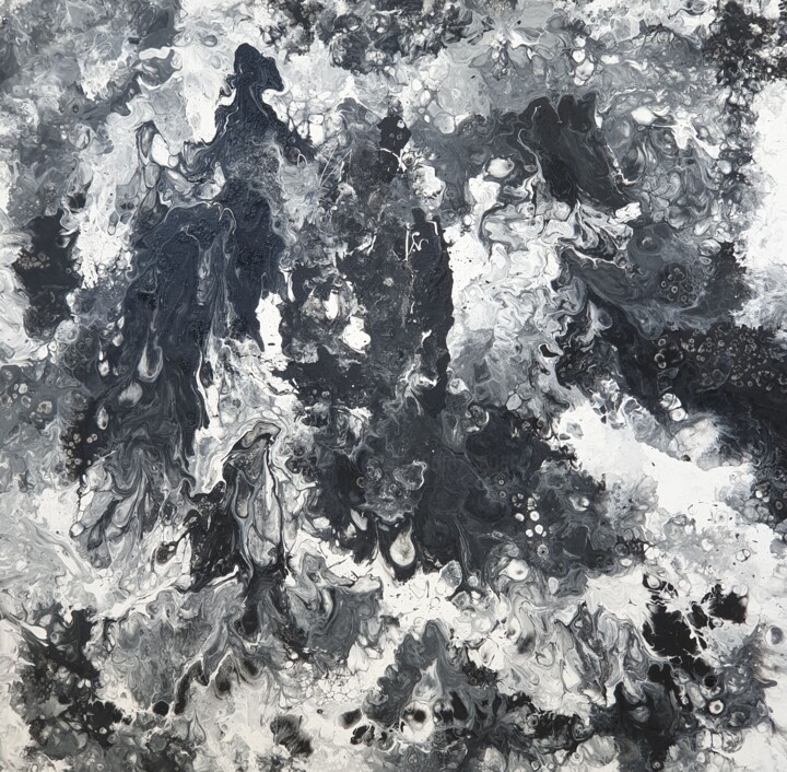 Peinture intitulée "black and white 11" par Claude Goasguen, Œuvre d'art originale, Acrylique