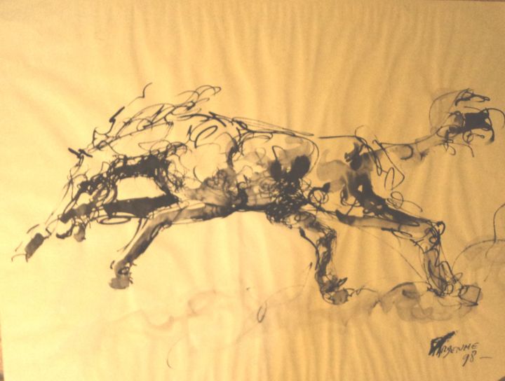 Gravures & estampes intitulée "FOUGUE" par Claude Hardenne, Œuvre d'art originale,