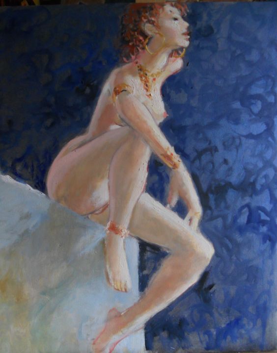 Painting titled "L'Aurore sur le mur…" by Claude Hardenne, Original Artwork