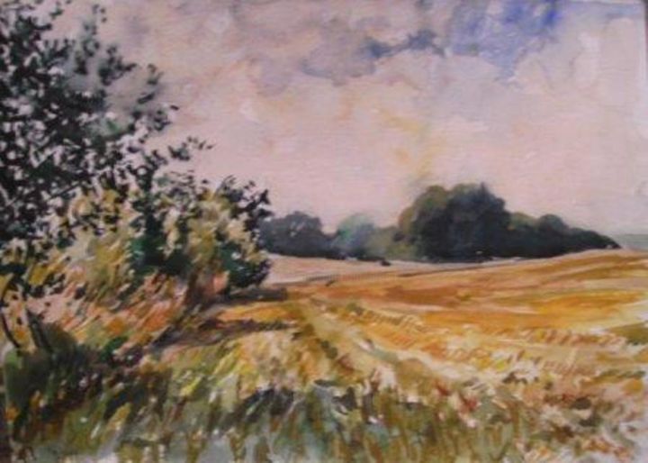 Pintura titulada "Campagne (Boscaille…" por Claude Hardenne, Obra de arte original