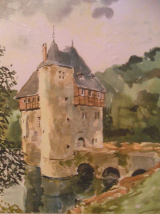 Painting titled "château de Crupet" by Claude Hardenne, Original Artwork