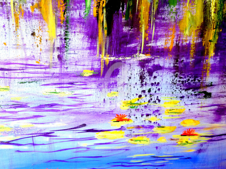 Pintura intitulada "Reflets" por Claude Julia (CJULIA), Obras de arte originais, Óleo