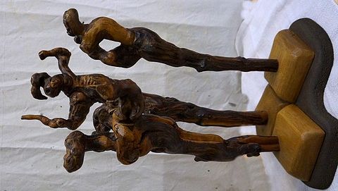 Sculpture intitulée "Orchestre" par Claude Kuster, Œuvre d'art originale, Bois