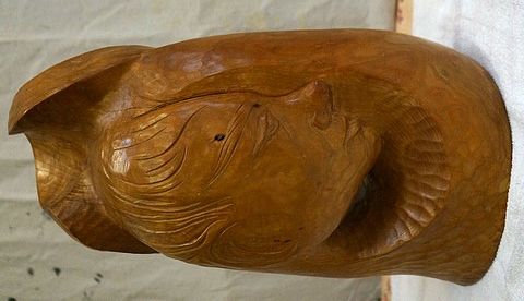 Sculpture titled "Songe" by Claude Kuster, Original Artwork, Wood