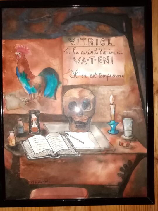 Peinture intitulée "Vitriol" par Claude Lali, Œuvre d'art originale, Encre